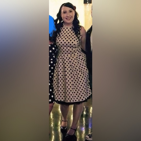 Amazon Dresses & Skirts - 1950’s Sleeveless Polka Dot Dress size L